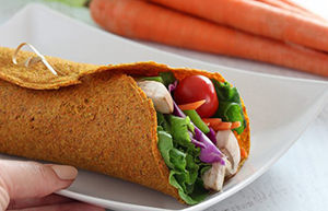 Raw Vegan Carrot Curry Wraps